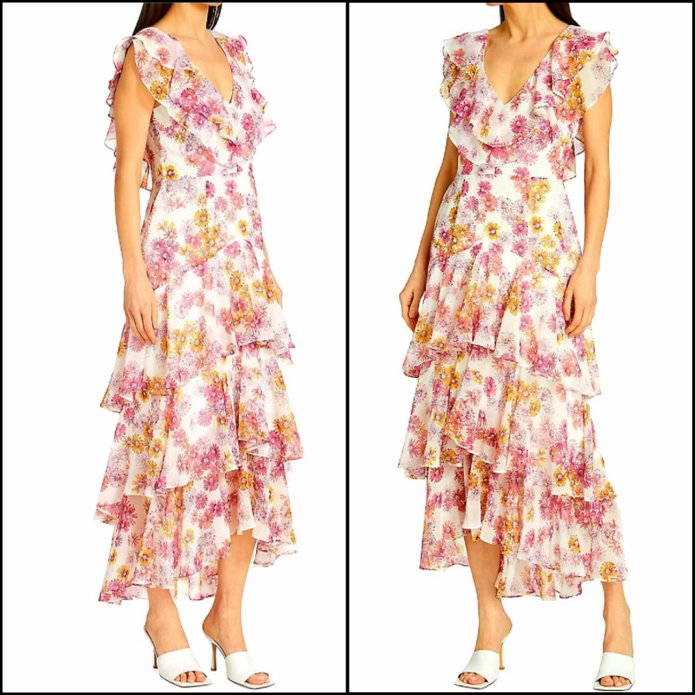 WAYF Womens Floral Dress - Magenta Daises - Size XS, S, M - MSRP $168 Brand New